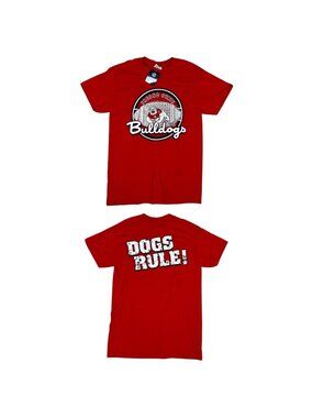 Vintage Fresno State Bulldogs T-Shirt Size Small Double Sided Y2K "Dogs Rule"New